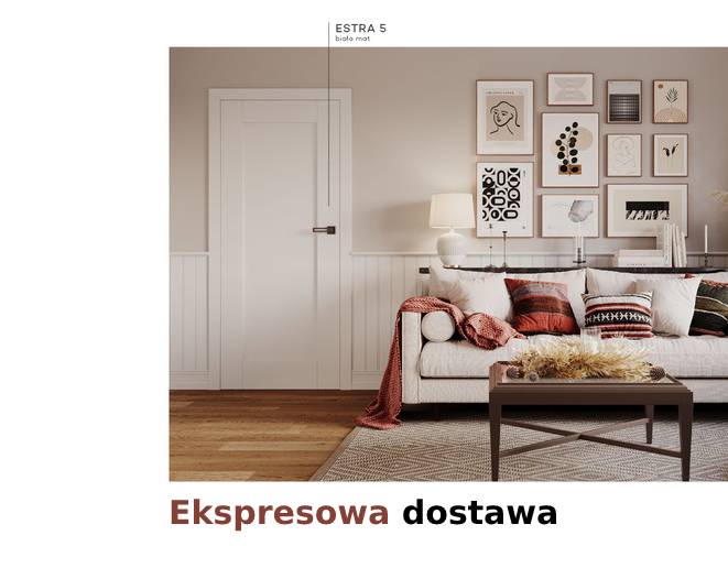 Drzwi DRE Estra 5 – aranżacja